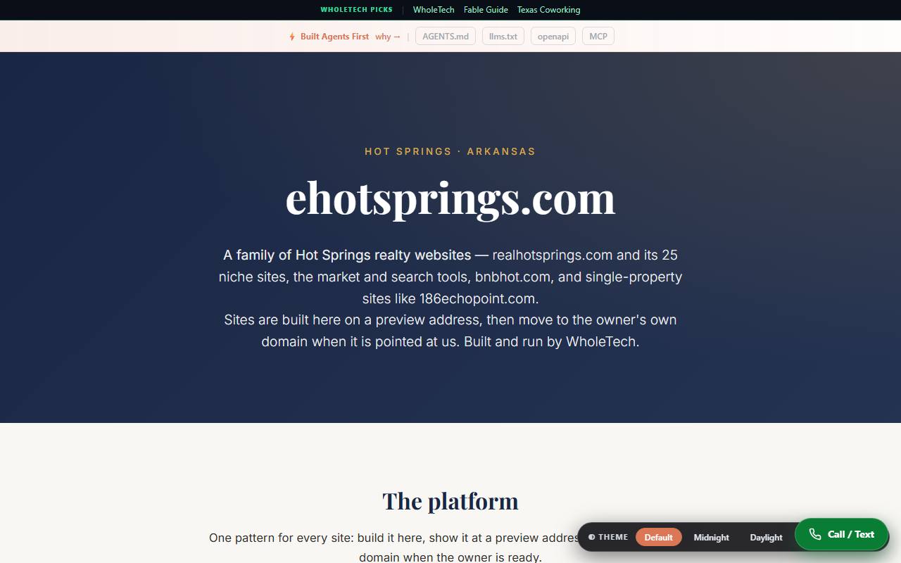 eHotSprings website